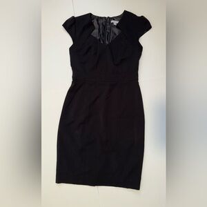 Elegant Black Cap Sleeve Dress